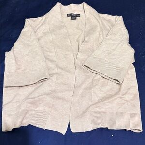 Covington Beige Open-Front Cardigan